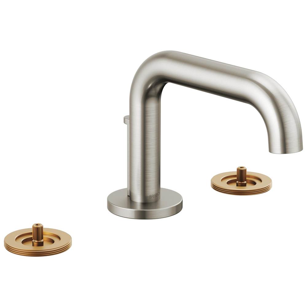 Brizo - Litze Widespread Lavatory Faucet with Low Spout - Less Handles 1.5 GPM - Luxe Nickel
