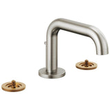 Brizo - Litze Widespread Lavatory Faucet with Low Spout - Less Handles 1.2 GPM - Luxe Nickel