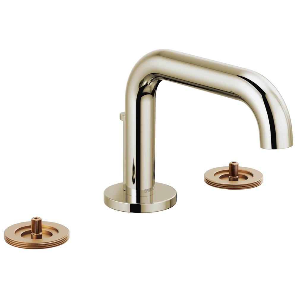 Brizo - Litze Widespread Lavatory Faucet with Low Spout - Less Handles 1.5 GPM - Polished Nickel