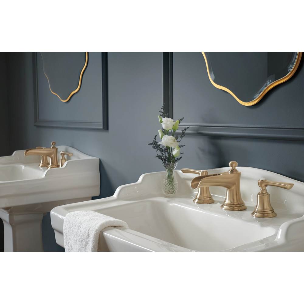 Rook Widespread Lavatory Faucet with Channel Spout - Less Handles 1.5 GPM