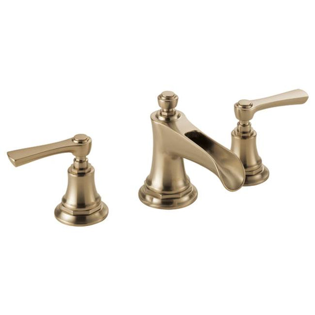 Brizo - Rook Widespread Lavatory Faucet with Channel Spout - Less Handles 1.5 GPM - Luxe Gold