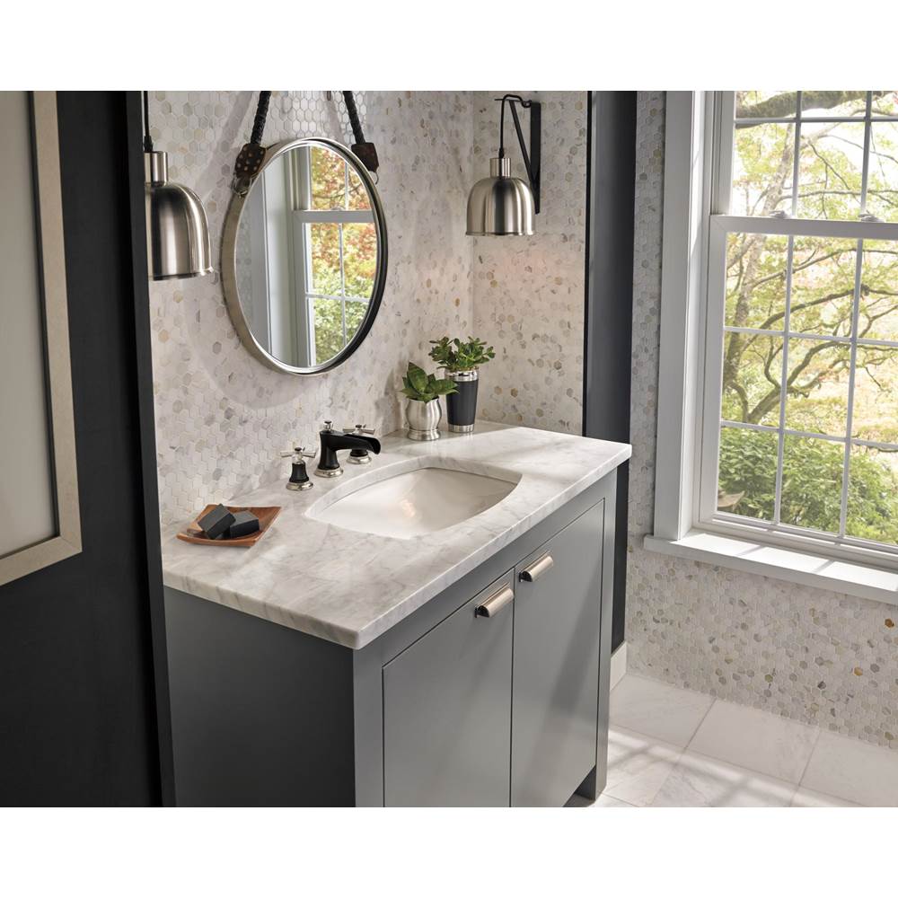 Rook Widespread Lavatory Faucet with Channel Spout - Less Handles 1.5 GPM