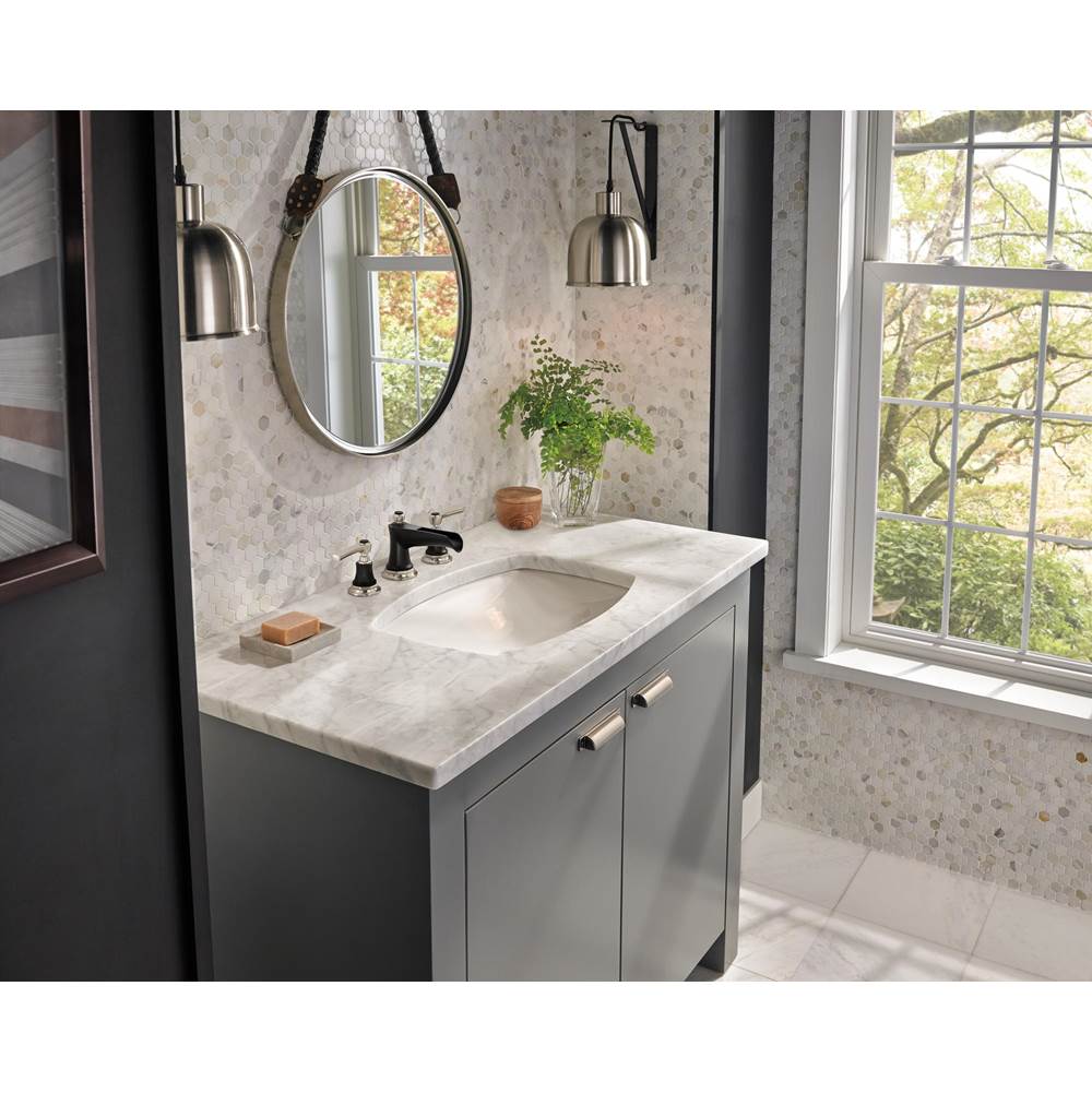 Rook Widespread Lavatory Faucet with Channel Spout - Less Handles 1.5 GPM