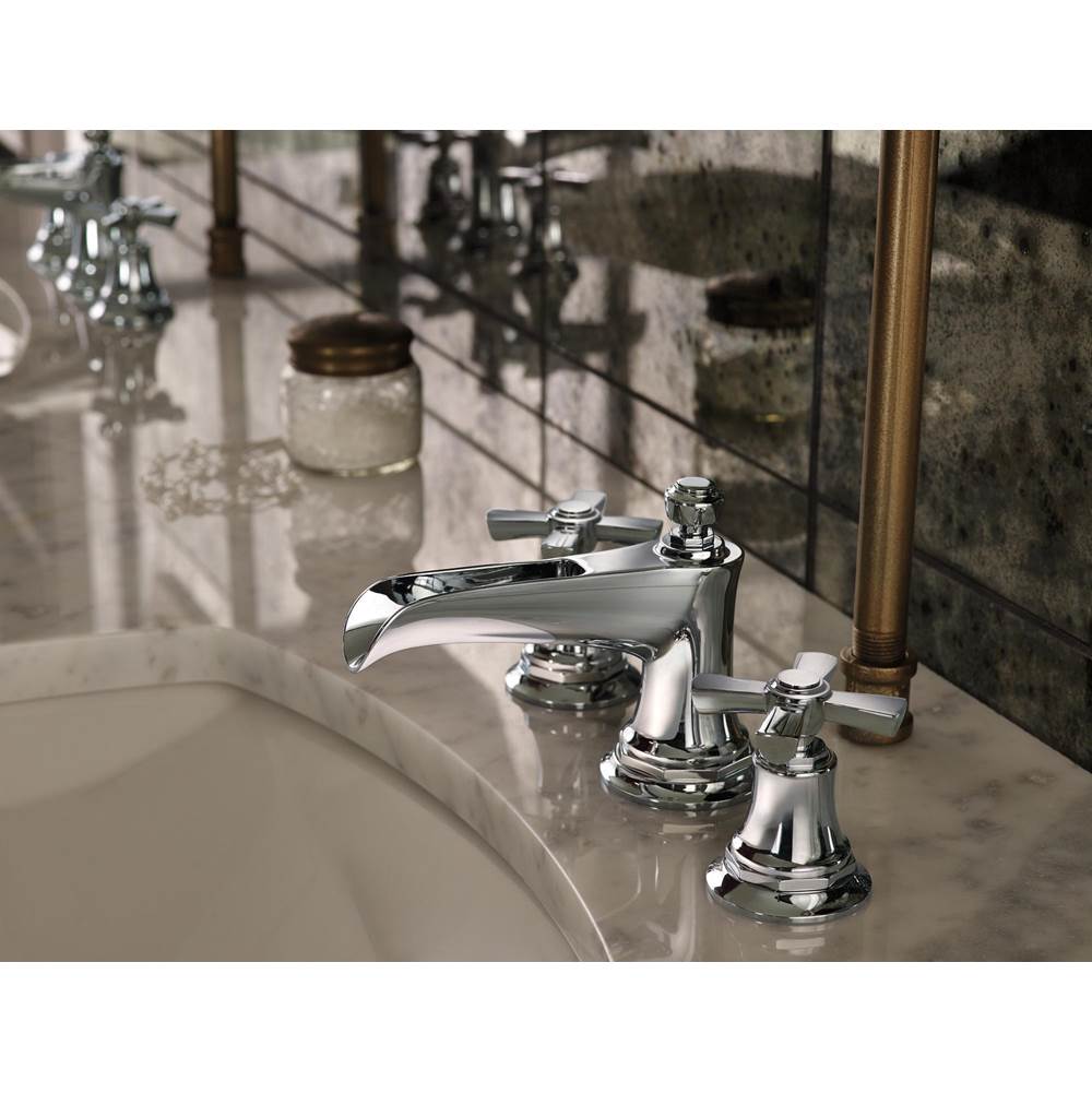 Rook Widespread Lavatory Faucet with Channel Spout - Less Handles 1.5 GPM