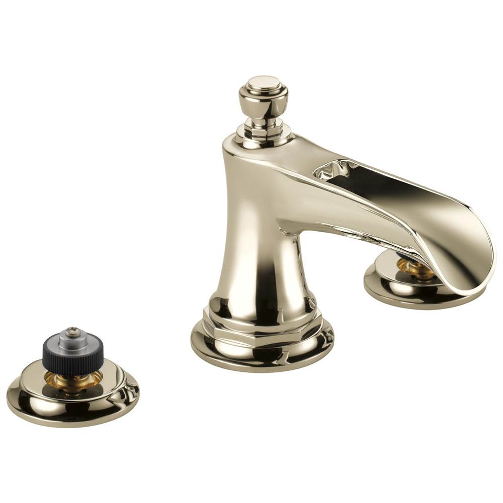 Brizo - Rook Widespread Lavatory Faucet with Channel Spout - Less Handles 1.2 GPM - Polished Nickel