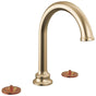 Brizo - BeauclereE Widespread Lavatory Faucet with Arc Spout - Less Handles 1.2 GPM - Luxe Gold
