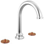 Brizo - BeauclereE Widespread Lavatory Faucet with Arc Spout - Less Handles 1.2 GPM - Chrome