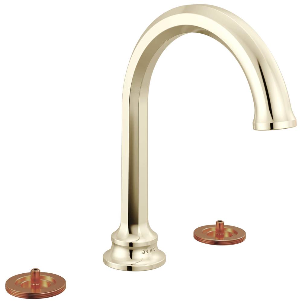 Brizo - BeauclereE Widespread Lavatory Faucet with Arc Spout - Less Handles 1.2 GPM - Polished Nickel