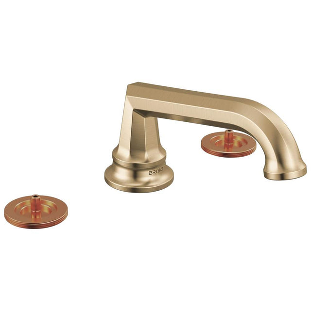 Brizo - BeauclereE Widespread Lavatory Faucet with Low Spout - Less Handles 1.2 GPM - Luxe Gold