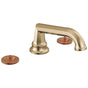 Brizo - BeauclereE Widespread Lavatory Faucet with Low Spout - Less Handles 1.2 GPM - Luxe Gold