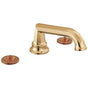 Brizo - BeauclereE Widespread Lavatory Faucet with Low Spout - Less Handles 1.2 GPM - Polished Gold