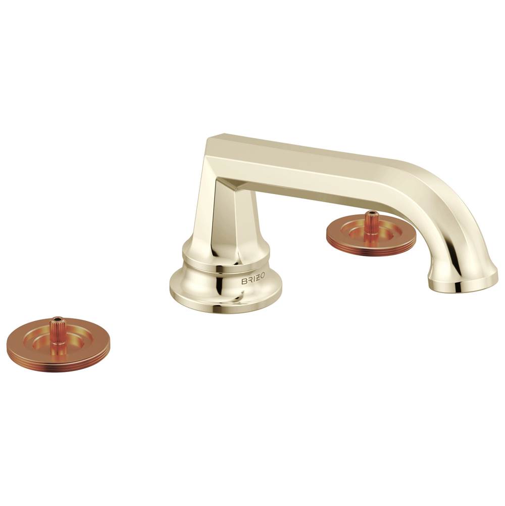 Brizo - BeauclereE Widespread Lavatory Faucet with Low Spout - Less Handles 1.2 GPM - Polished Nickel
