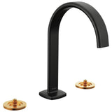 Brizo - AllariaE Widespread Lavatory Faucet with Arc Spout - Less Handles - Matte Black