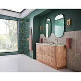 AllariaE Widespread Lavatory Faucet with Arc Spout - Less Handles