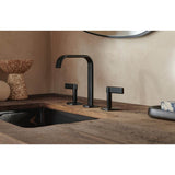 AllariaE Widespread Lavatory Faucet with Square Spout - Less Handles