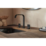 AllariaE Widespread Lavatory Faucet with Square Spout - Less Handles
