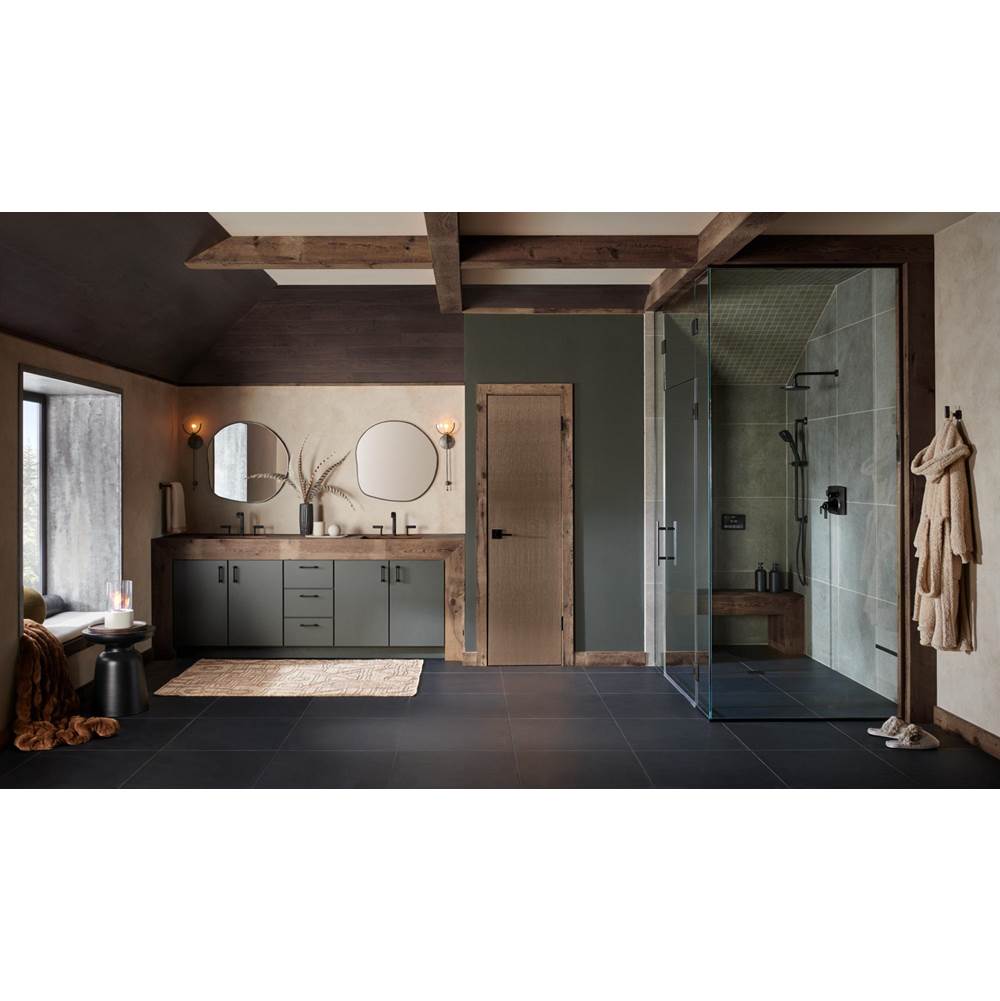 AllariaE Widespread Lavatory Faucet with Square Spout - Less Handles