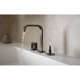 AllariaE Widespread Lavatory Faucet with Square Spout - Less Handles
