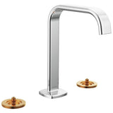 Brizo - AllariaE Widespread Lavatory Faucet with Square Spout - Less Handles - Chrome