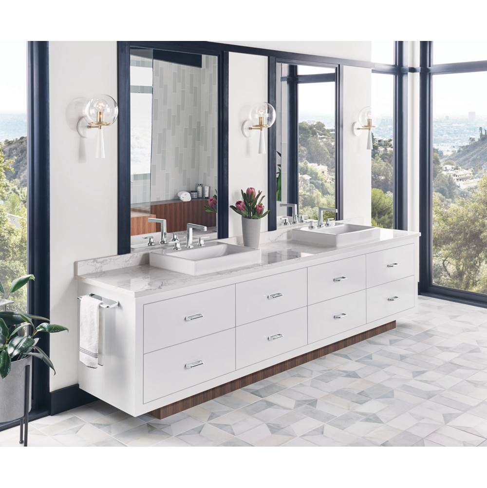 LevoirE Widespread Lavatory Faucet With High Spout - Less Handles