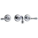 Brizo - Tresa Two-Handle Wall Mount Lavatory Faucet with Lever Handles 1.5 GPM - Chrome