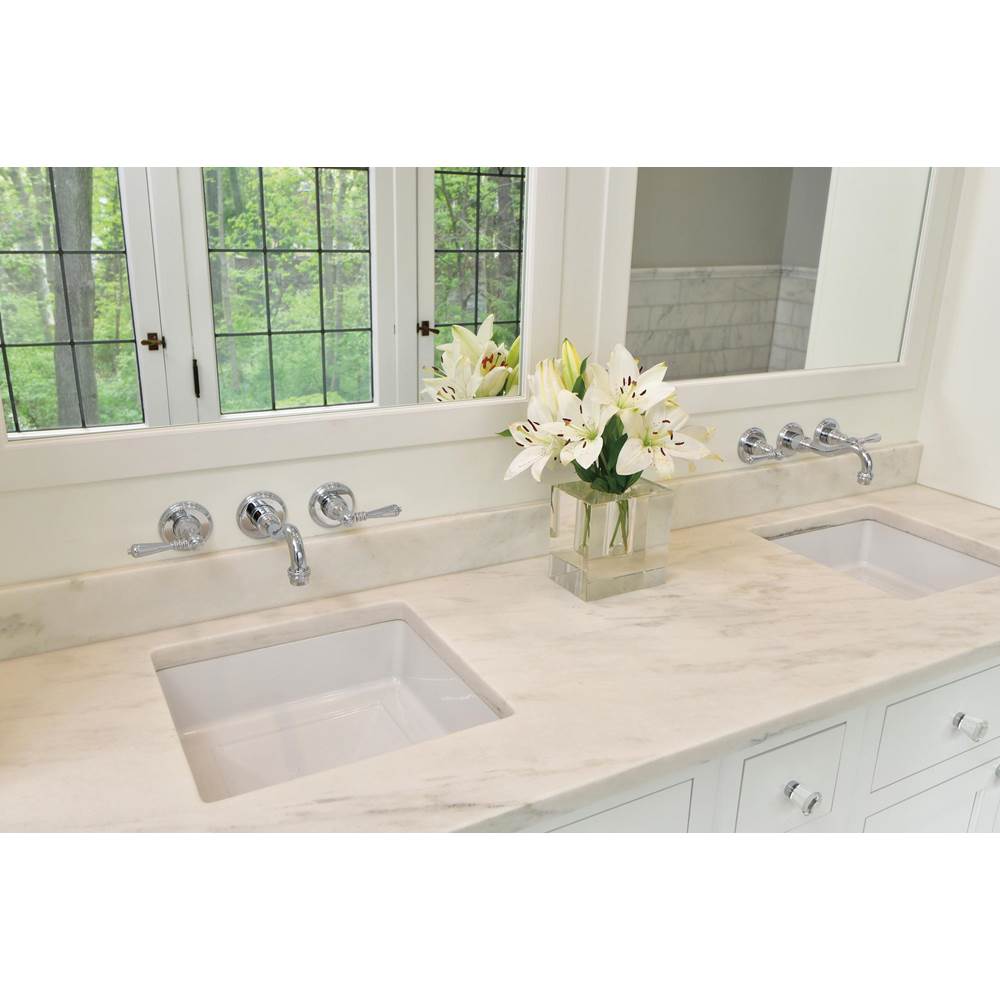 Tresa Two-Handle Wall Mount Lavatory Faucet with Lever Handles 1.5 GPM