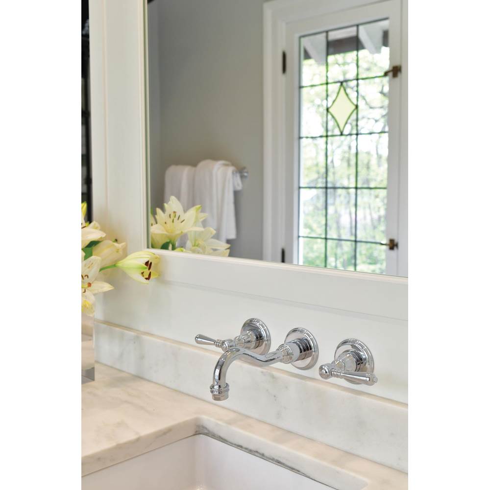 Tresa Two-Handle Wall Mount Lavatory Faucet with Lever Handles 1.5 GPM