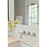 Tresa Two-Handle Wall Mount Lavatory Faucet with Lever Handles 1.5 GPM