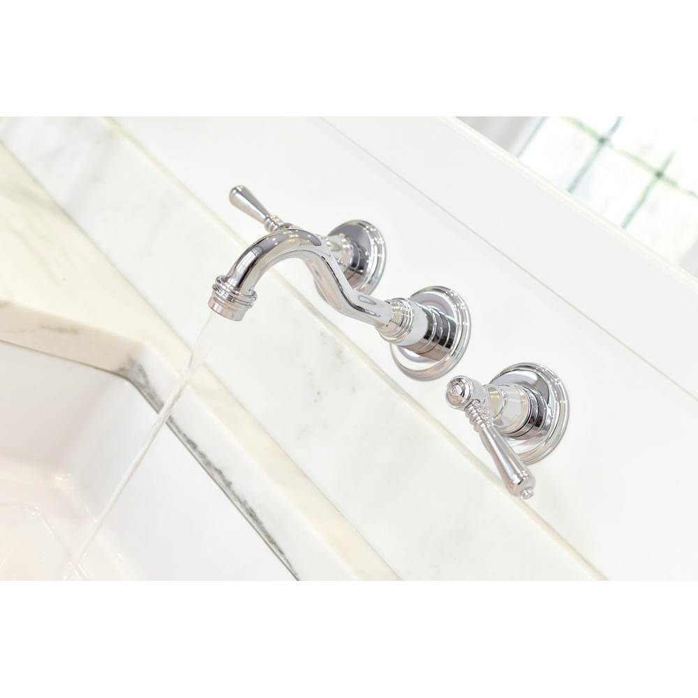 Tresa Two-Handle Wall Mount Lavatory Faucet with Lever Handles 1.5 GPM