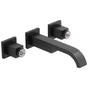 Brizo - Siderna Two-Handle Wall Mount Lavatory Faucet - Less Handles 1.2 GPM - Matte Black