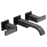 Brizo - Siderna Two-Handle Wall Mount Lavatory Faucet - Less Handles 1.5 GPM - Matte Black