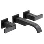 Brizo - Siderna Two-Handle Wall Mount Lavatory Faucet - Less Handles 1.5 GPM - Matte Black