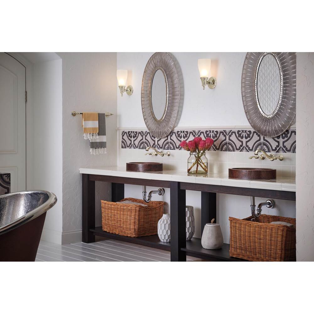 Charlotte Two-Handle Wall Mount Lavatory Faucet - Less Handles 1.5 GPM