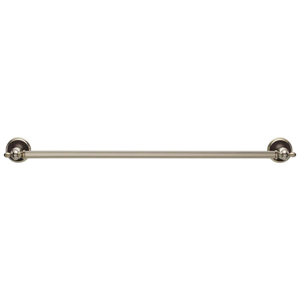 Brizo - Charlotte 24'' Towel Bar - Cocoa Bronze  With  Polished Nickel