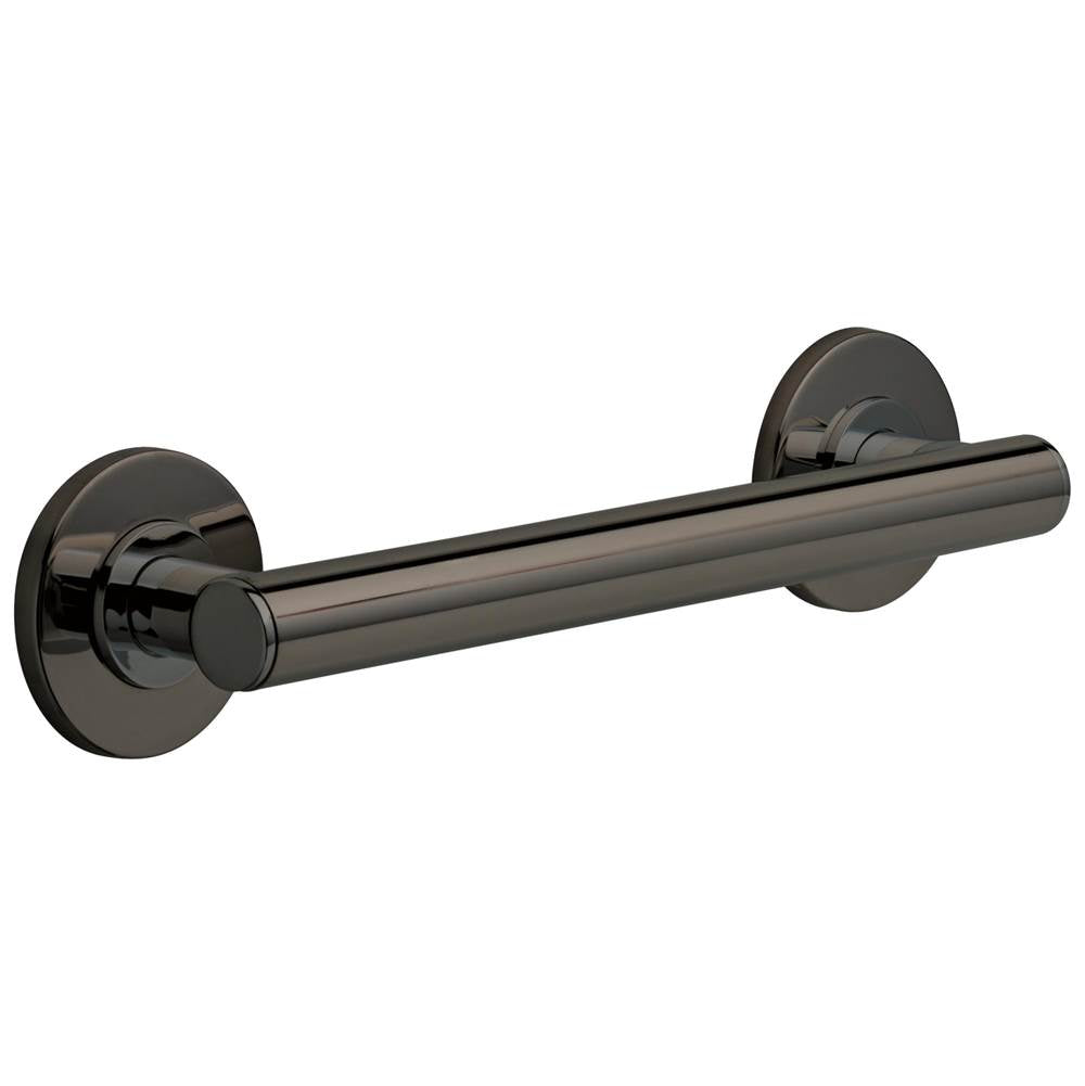 Brizo - Other 12'' Linear Round Grab Bar - Brilliance Black Onyx