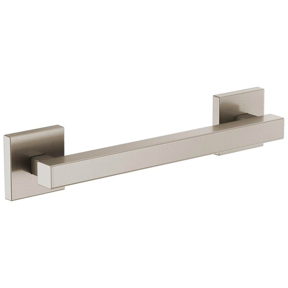 Brizo - Other 12'' Linear Square Grab Bar - Luxe Nickel