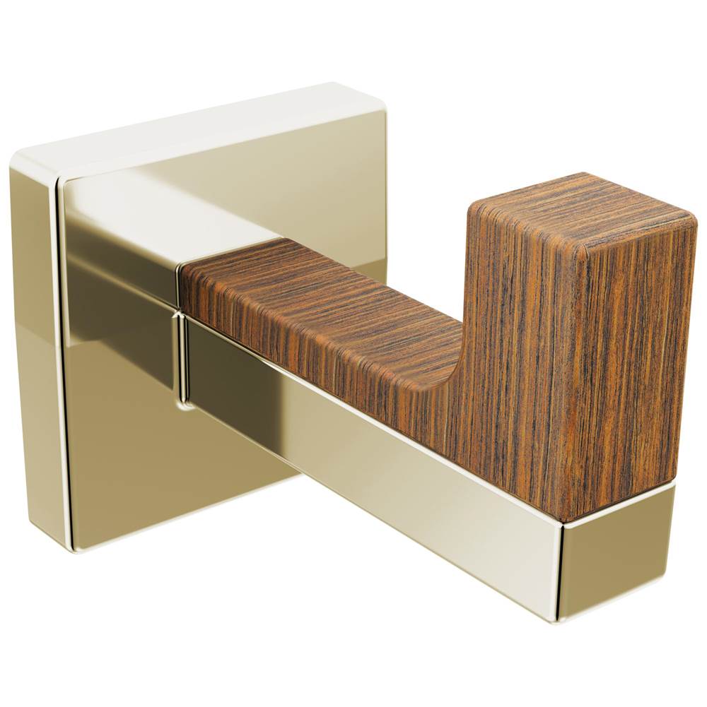 Brizo - Frank Lloyd Wright Robe Hook - Polished Nickel Wood