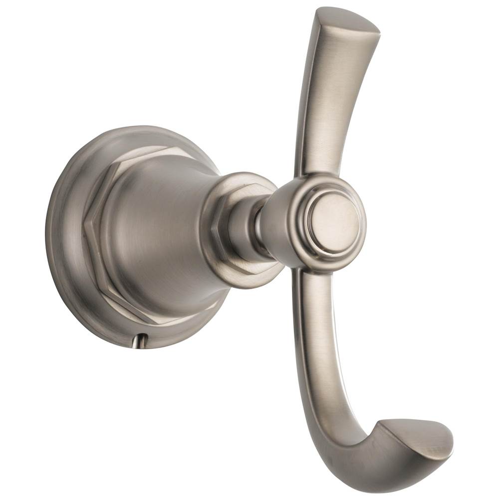 Brizo - Rook Double Robe Hook - Luxe Nickel
