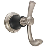 Brizo - Rook Double Robe Hook - Luxe Nickel   With Matte Black
