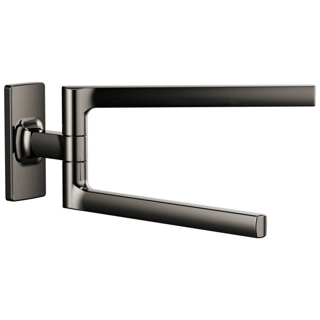 Brizo - Kintsu 8'' Pivoting Towel Bar - Brilliance Black Onyx