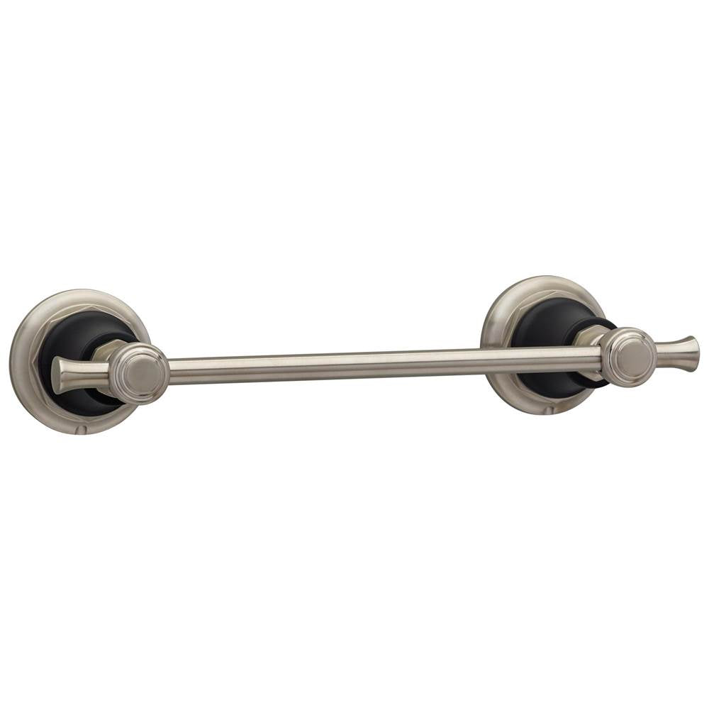 Brizo - Rook 8'' Towel Bar - Luxe Nickel   With Matte Black
