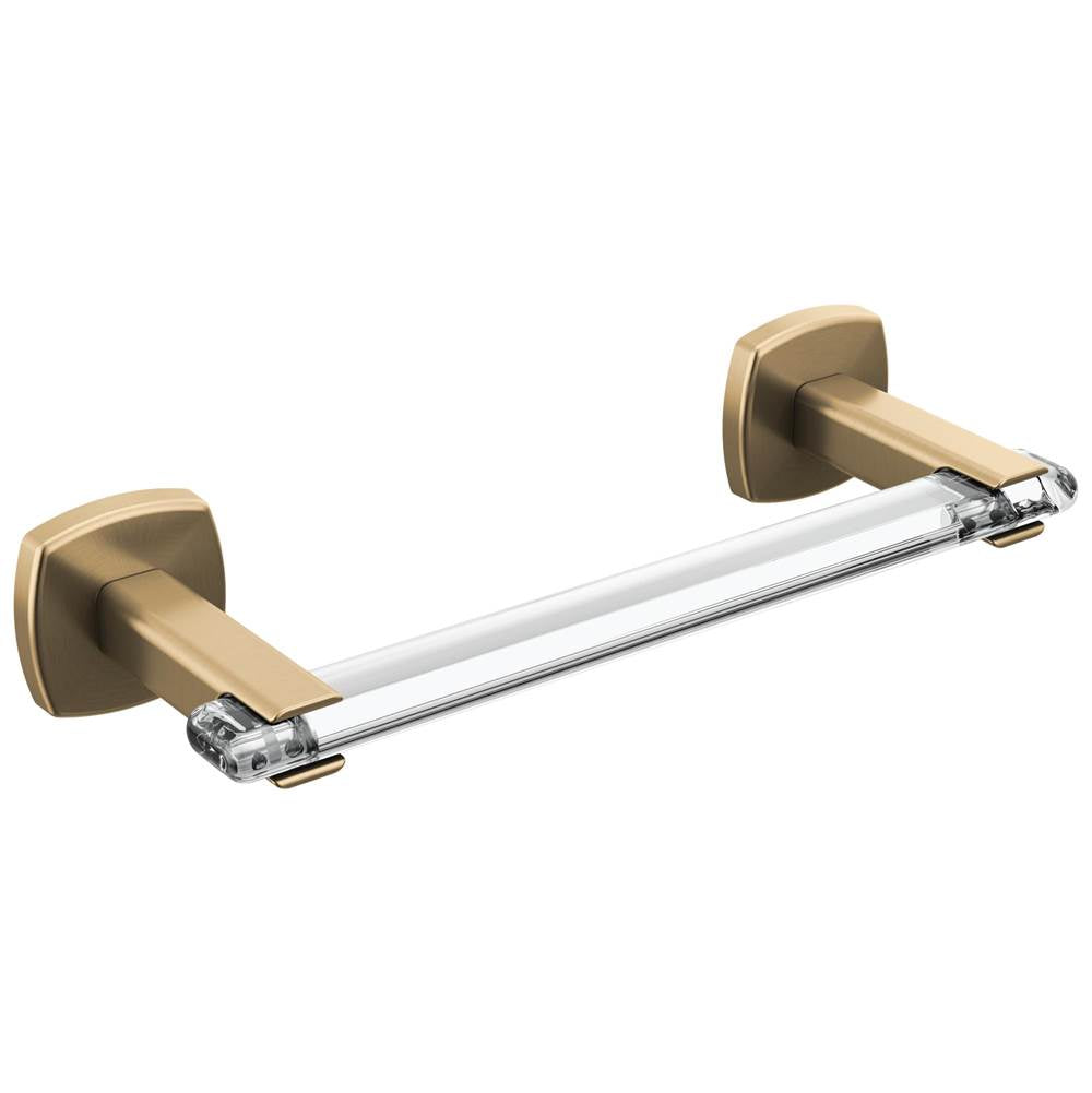 Brizo - AllariaE 8'' Towel Bar - Luxe Gold  With  Clear Acrylic