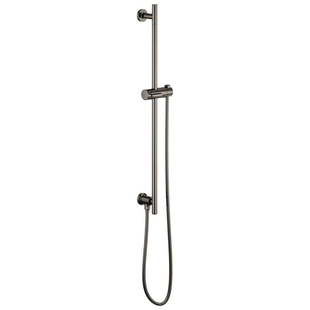 Brizo - Universal Showering Linear Round Slide Bar With Hose - Brilliance Black Onyx
