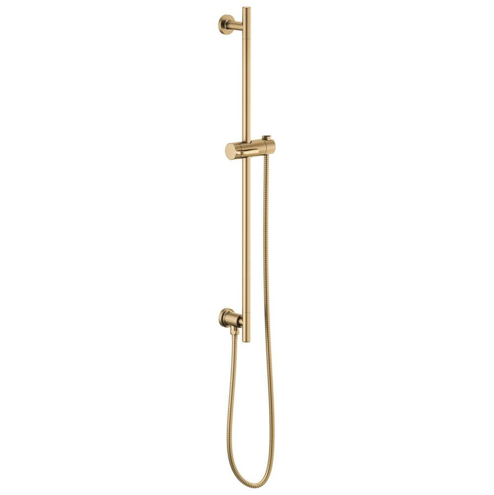 Brizo - Universal Showering Linear Round Slide Bar With Hose - Luxe Gold