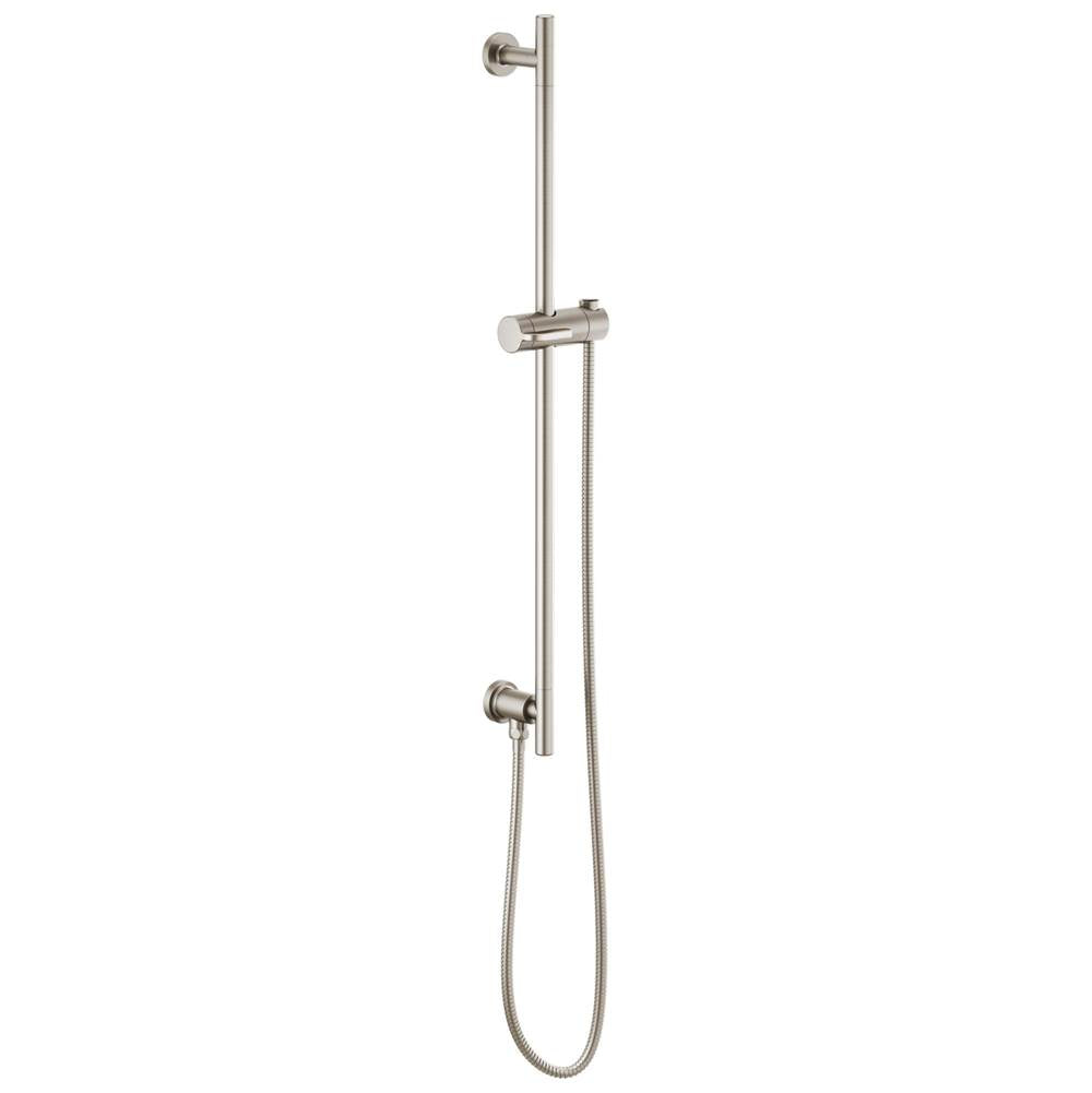 Brizo - Universal Showering Linear Round Slide Bar With Hose - Luxe Nickel