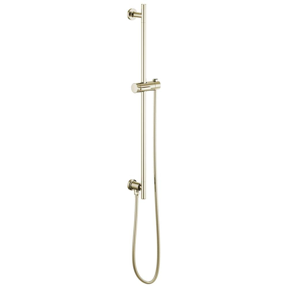 Brizo - Universal Showering Linear Round Slide Bar With Hose - Polished Nickel