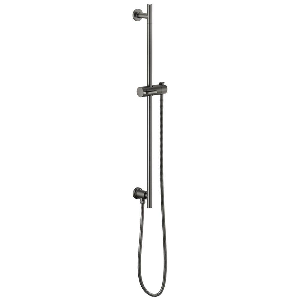 Brizo - Universal Showering Linear Round Slide Bar With Hose - Luxe Steel