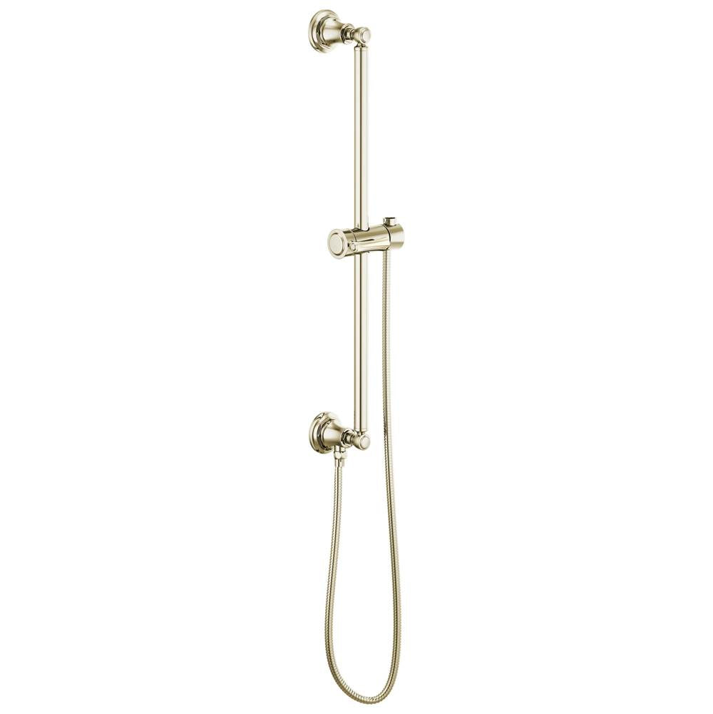 Brizo - Universal Showering Classic Round Slide Bar With Hose - Polished Nickel
