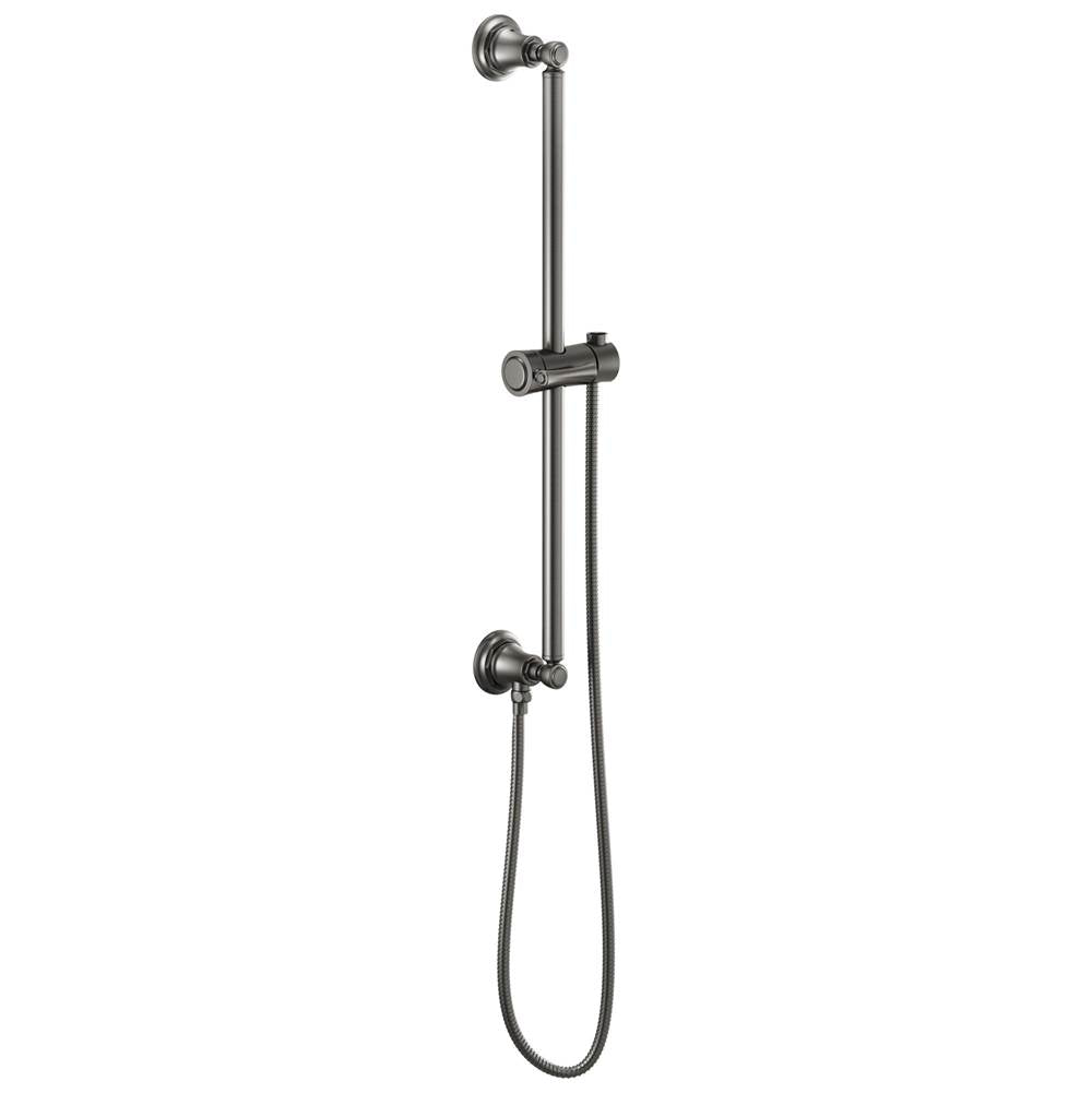Brizo - Universal Showering Classic Round Slide Bar With Hose - Luxe Steel