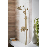 Universal Showering Linear Square Slide Bar With Hose